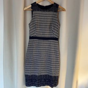 J. Crew sheath dress blue white gingham Size 00